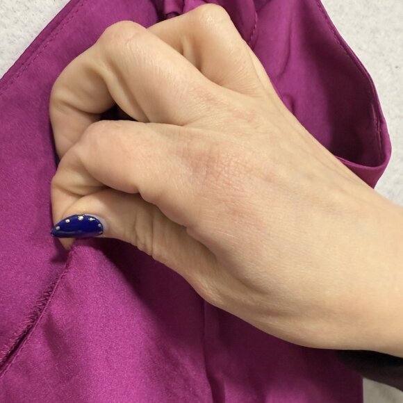 Free People Dress Womens Small Purple Intimately Strappy Ruffle Slip Mini V Neck - Picture 5 of 9